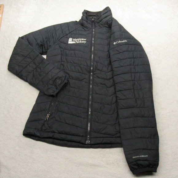 Columbia Jacket Womens Small Black Insulated Omni Heat Insulated Thermal LOGO - Picture 1 of 12